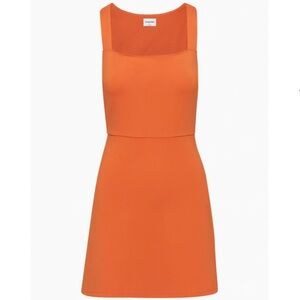 Aritzia Sunday Best orange mini dress